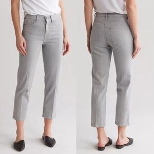 Theory High-Rise Straight Leg Jeans Cropped Ankle Denim Size 24